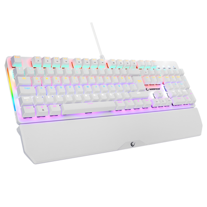 Kb-R86 Rainbow Red Switch Mekanik Oyuncu Klavyesi-Beyaz