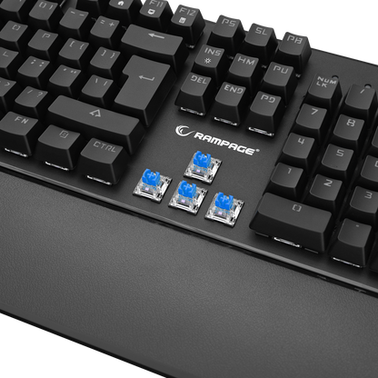 KB-R86 UMBRA Siyah Blue Switch US Layout Mekanik Gaming Oyuncu Klavye - Rampage