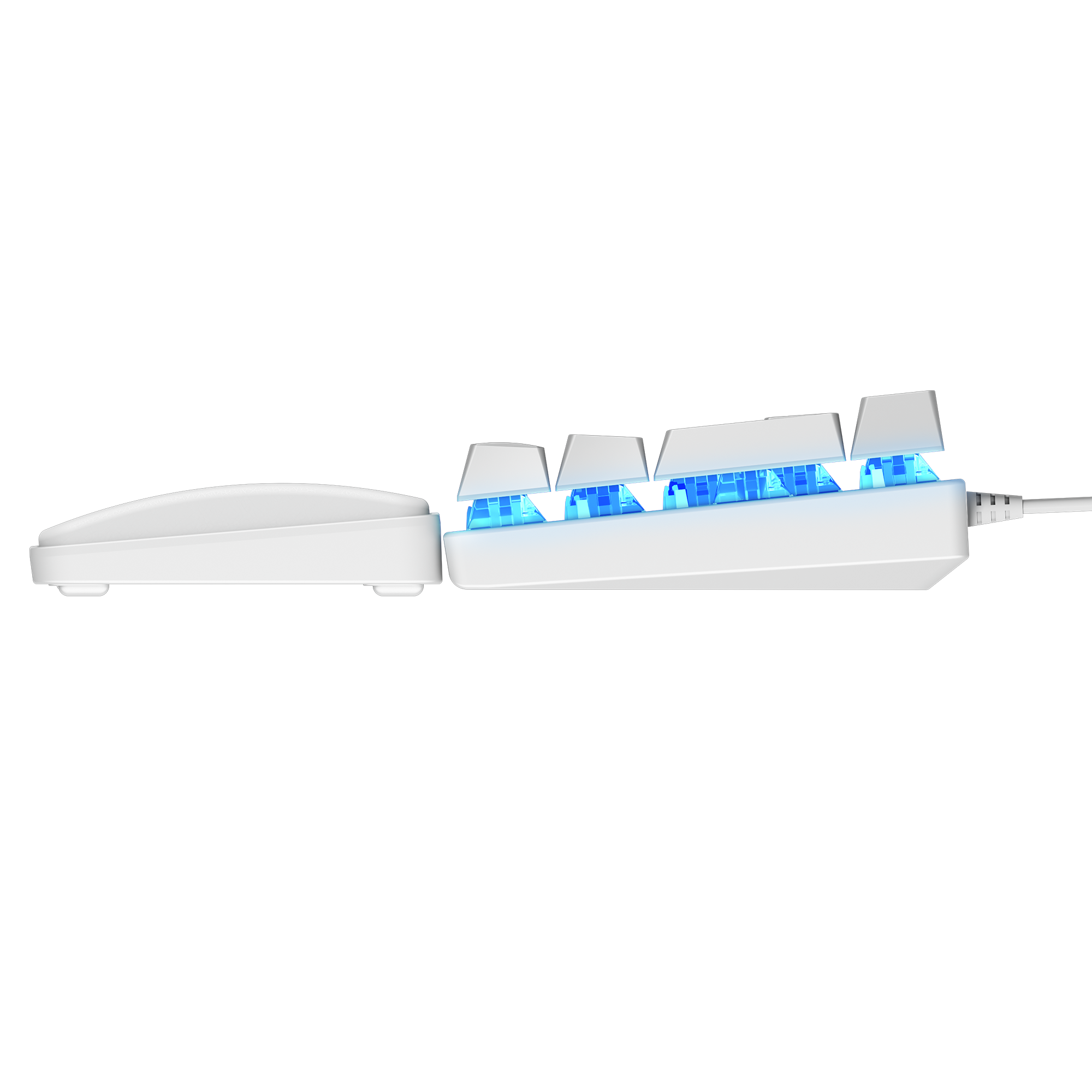 ALLY K11 Rainbow Wrist Rest Blue Switch Gaming Keyboard-White