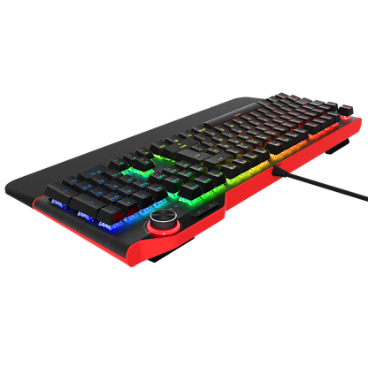 Hydra R6 Full Color RGB LED Gaming Pro Red Switch Q Aluminyum Kaplama Multimedia Mekanik Klavye - Rampage