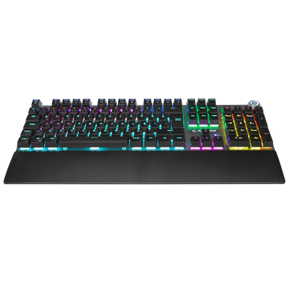 KB-R28 BLADE PLUS Siyah/Gümüş Gökkuşağı Aydınlatmalı Tam Türkçe Red Switch Mekanik Gaming Klavye - Rampage