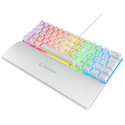 ALLY K11 Rainbow Wrist Rest Blue Switch Gaming Keyboard-White