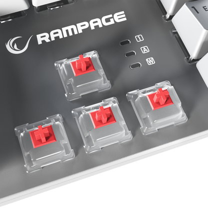 KB-R28 BLADE PLUS Beyaz Tam Türkçe Red Switch Gaming Klavye - Rampage