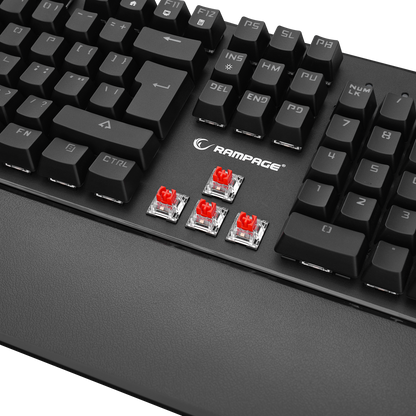 KB-R86 UMBRA Siyah Red Switch US Layout Mekanik Gaming Oyuncu Klavye - Rampage