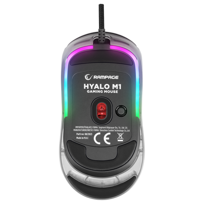 Hyalo M1 Siyah Değiştirilebilir 3 Kapaklı RGB 12000 DPI Gaming Oyuncu Mouse