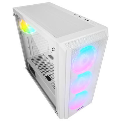 ELYSIAN MESH 750W 80 Plus Bronze Temperli Camlı Mid-T Beyaz Oyuncu Kasası - Rampage