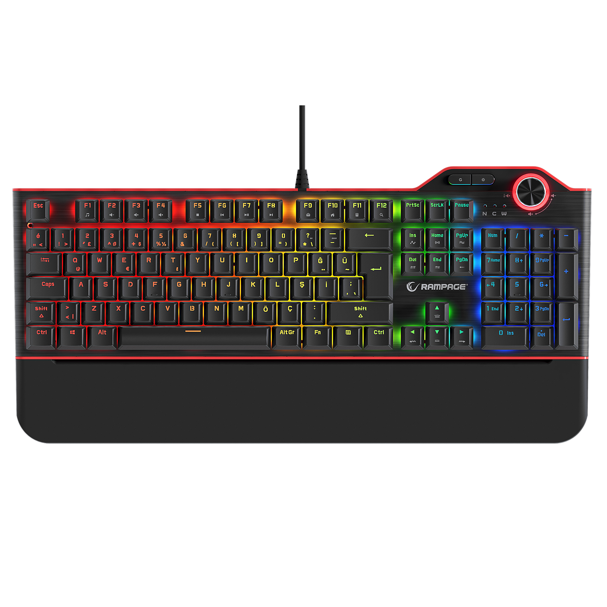 Hydra R6 Gaming Pro Blue Switch Aluminyum Kaplama Multimedia Mekanik Klavye