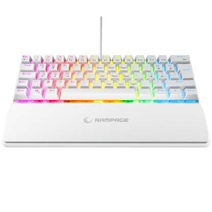 ALLY K11 Rainbow Wrist Rest Blue Switch Gaming Keyboard-White