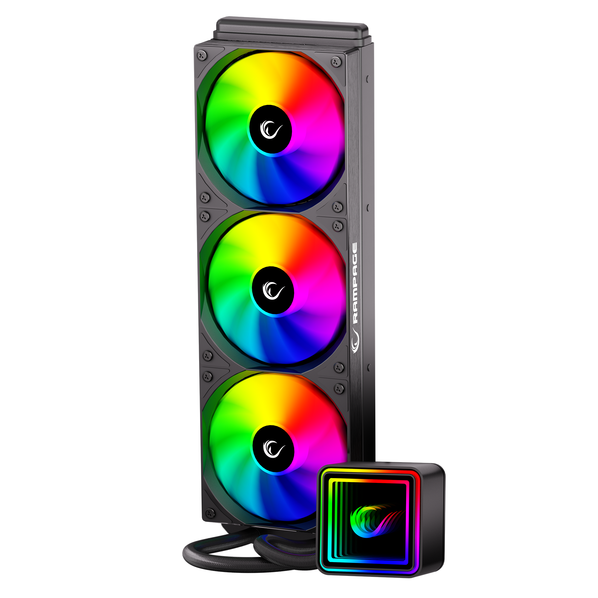 ARGB LGA1700/1851 / AM5 Uyumlu 360mm Sıvı Soğutmalı CPU Fan- Siyah