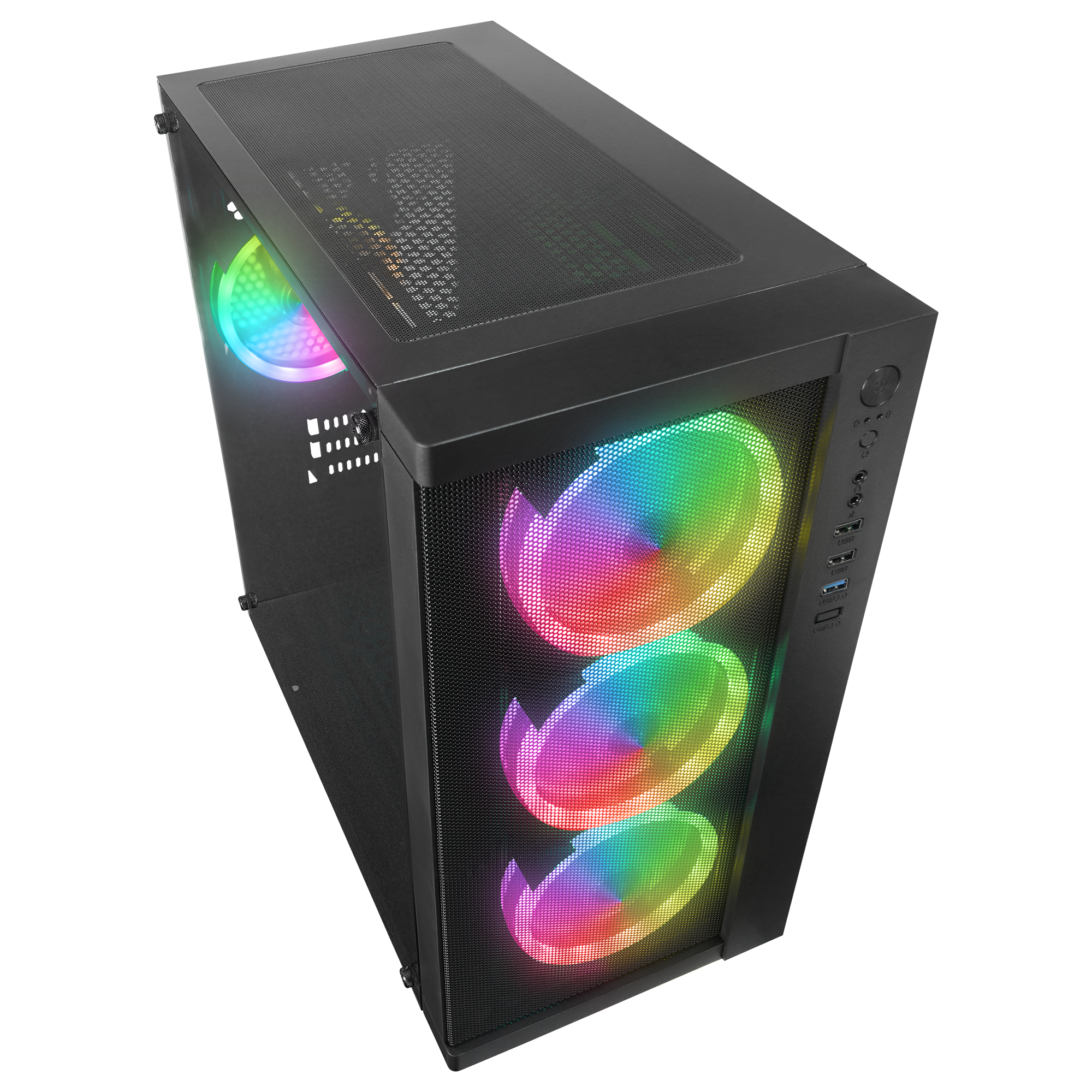 Vega V2 650W 80 Plus Bronze M-ATX Tempered 4x12cm RGB Fan Gaming Case
