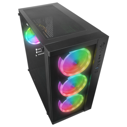 Vega V2 650W 80 Plus Bronze M-ATX Tempered 4x12cm RGB Fan Gaming Case