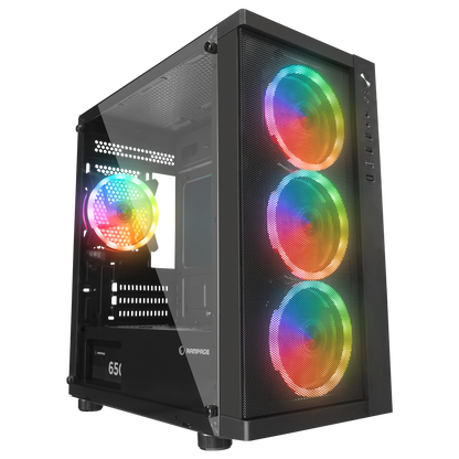 Vega V2 650W 80 Plus Bronze M-ATX Tempered 4x12cm RGB Fan Gaming Case