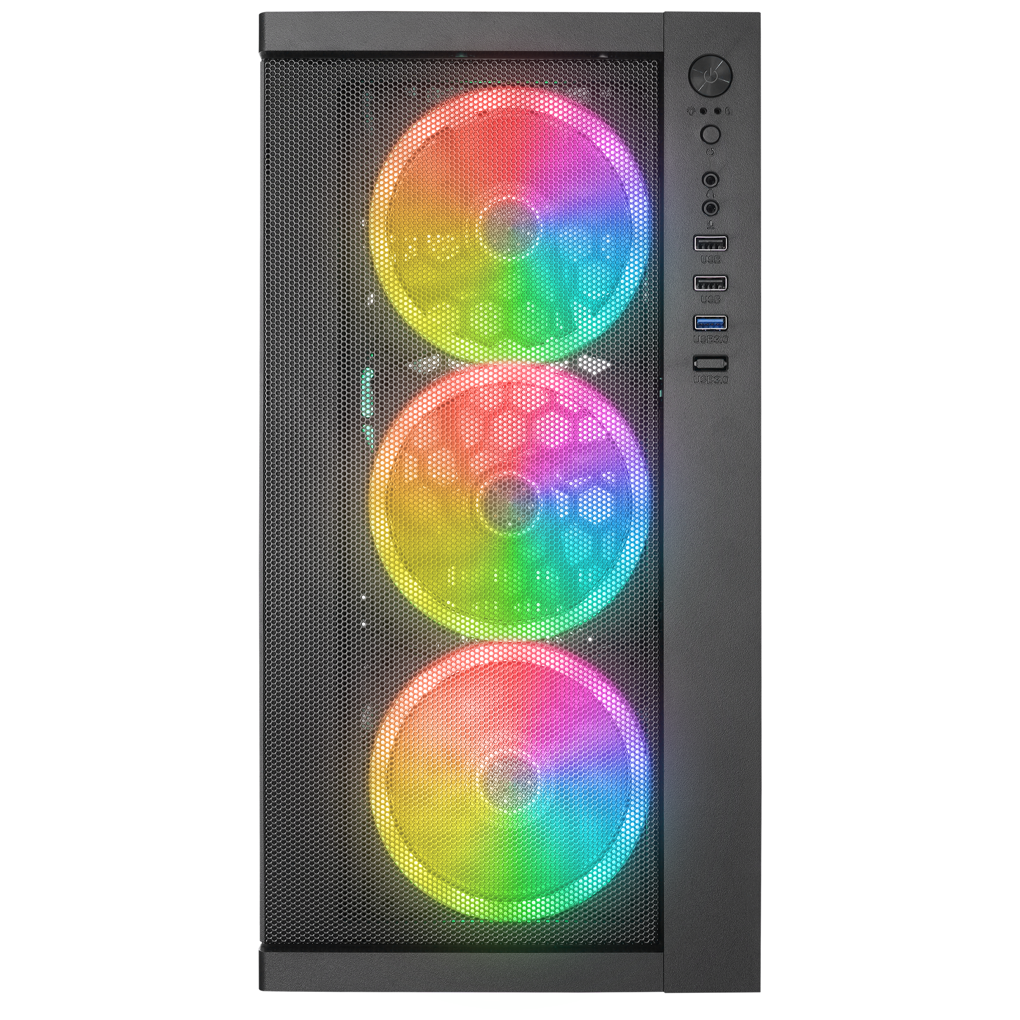 Vega V2 650W 80 Plus Bronze M-ATX Tempered 4x12cm RGB Fan Gaming Case