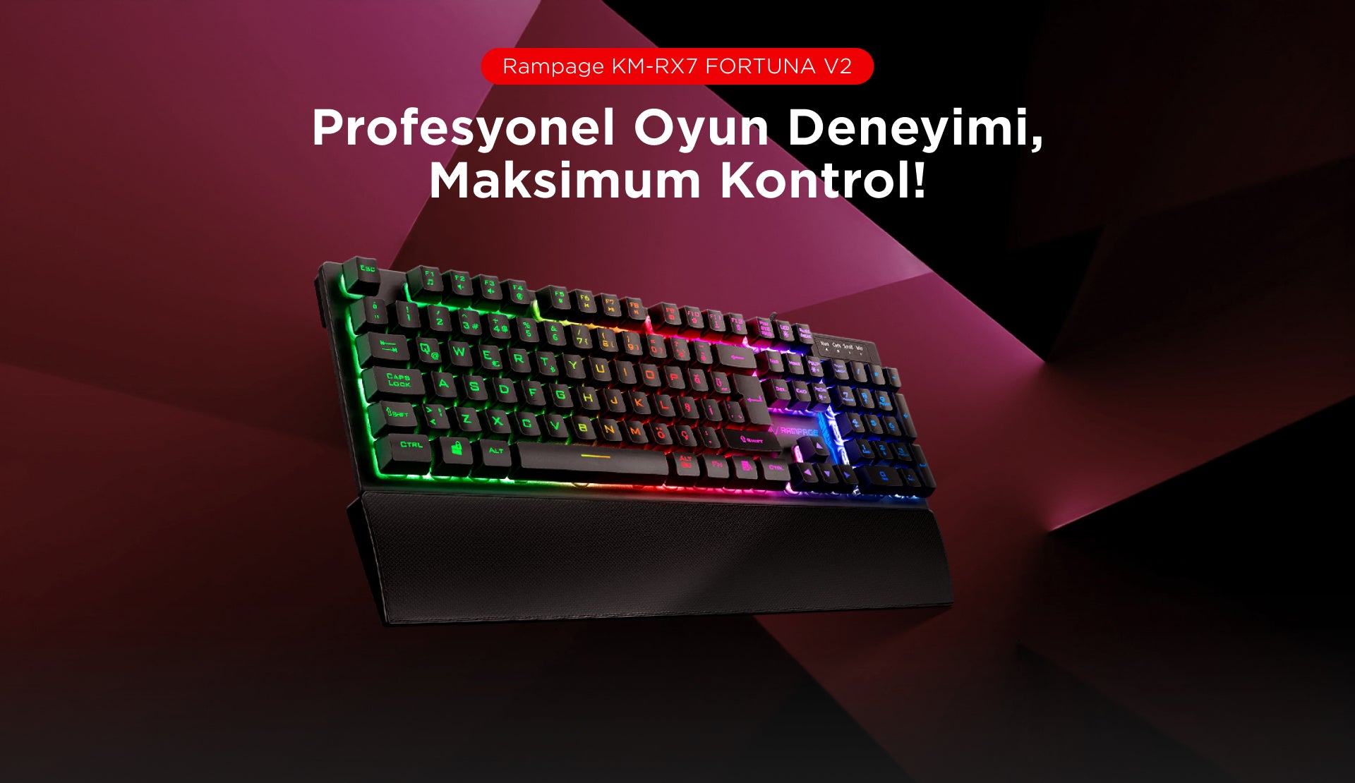 Km-Rx7 Fortuna Combo Q Gaming Keyboard + 6400 dpi Mouse-Black