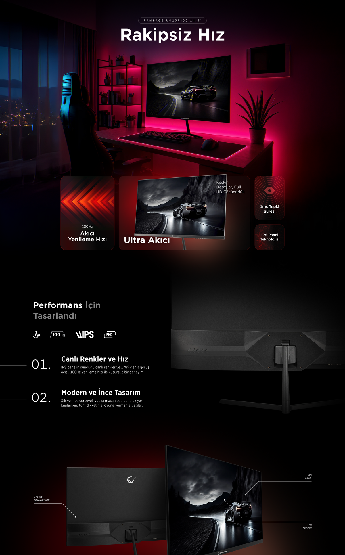 Rampage RM25R100 monitor