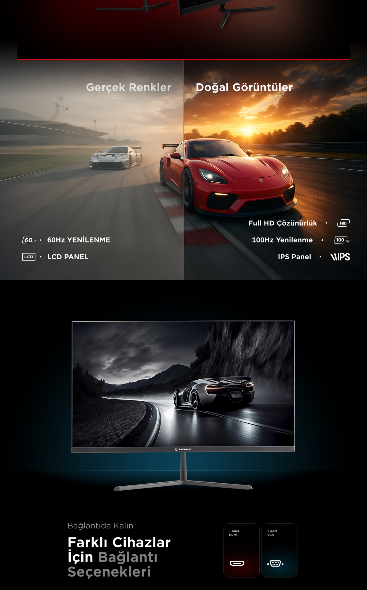 Rampage RM25R100 monitor