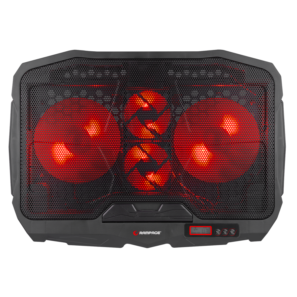 Addison Rampage AD-RC4 COLDBREEZE Kırmızı Ledli 2*125mm+2*70mm Işıklı Fan 15-17 Notebook Soğutucu Stand