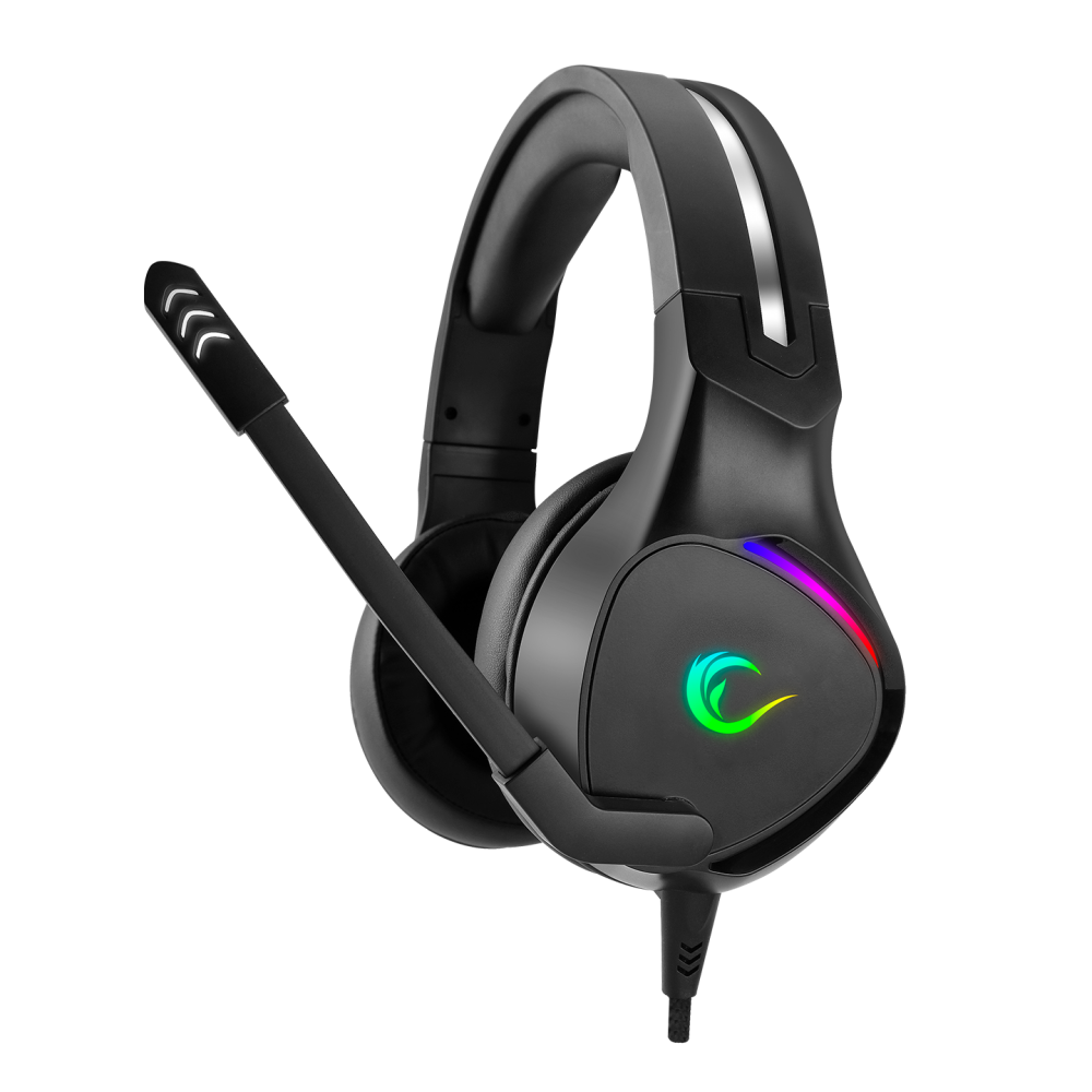 Rampage RM-K10 AMAZING Siyah USB 7.1 Noice Cancelling Mic RGB Ledli Gaming Oyuncu Mikrofonlu Kulaklık