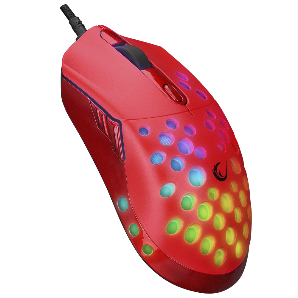 Rampage SMX-R66 ROCKET Ultra Hafif Kırmızı RGB Ledli 12000dpi Gaming Oyuncu Mouse
