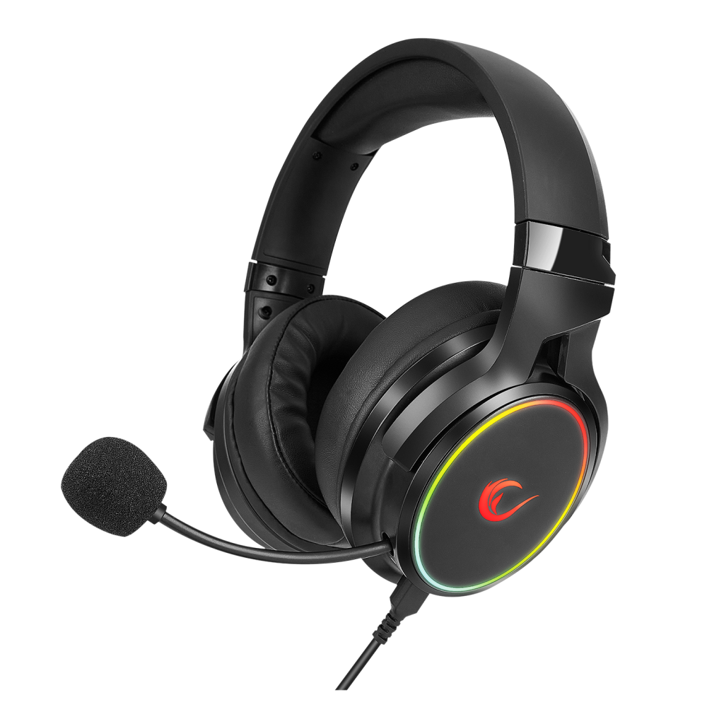 Rampage RM-K81 DELUXE Siyah 7.1 Surround Bluetooth RGB Ledli Şarjlı Oyuncu Mikrofonlu Kulaklık