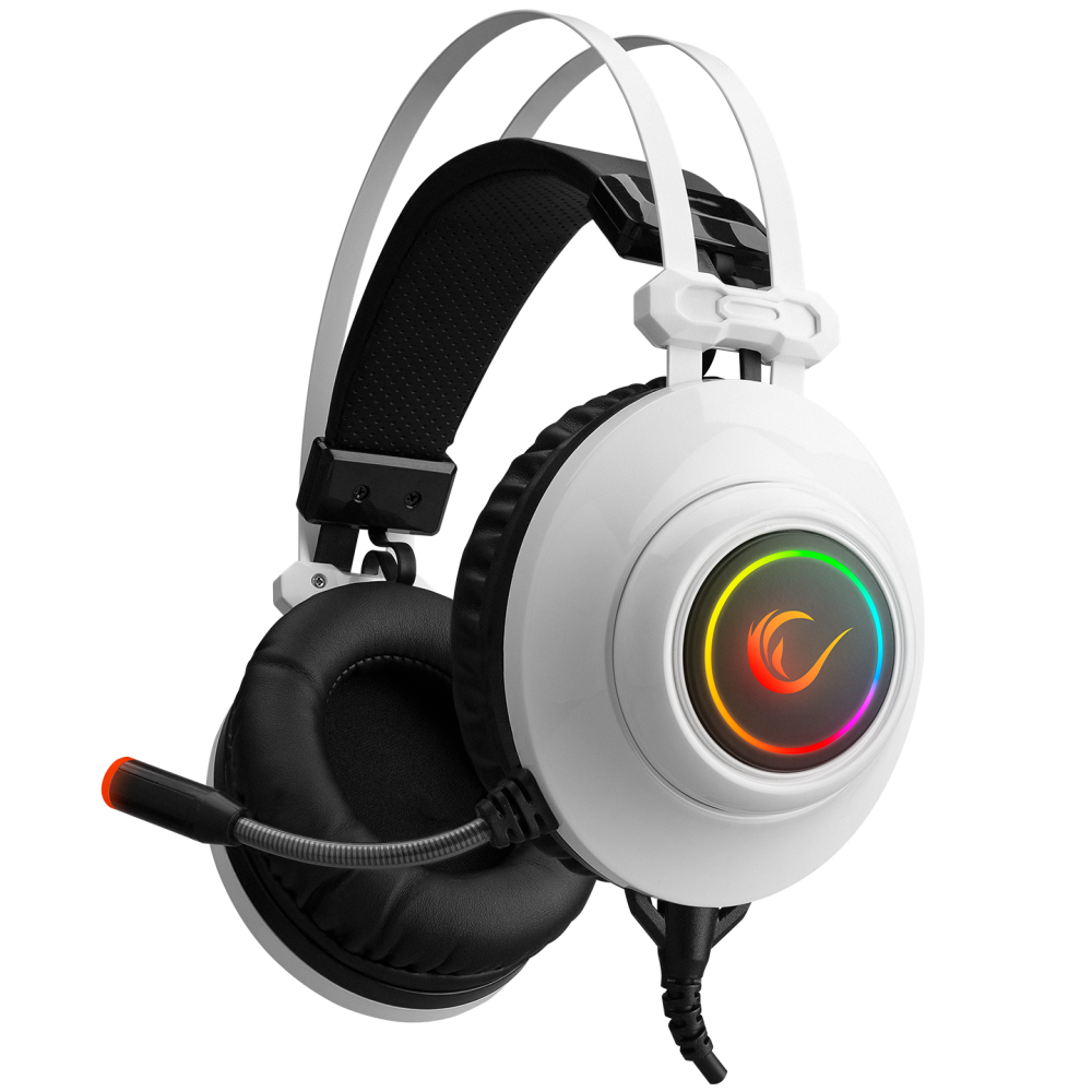 Rampage RM-K1 PULSAR Beyaz Usb 7.1 Surround+Titreşim RGB Işık Efektli Gaming Oyuncu Mikrofonlu Kulaklık