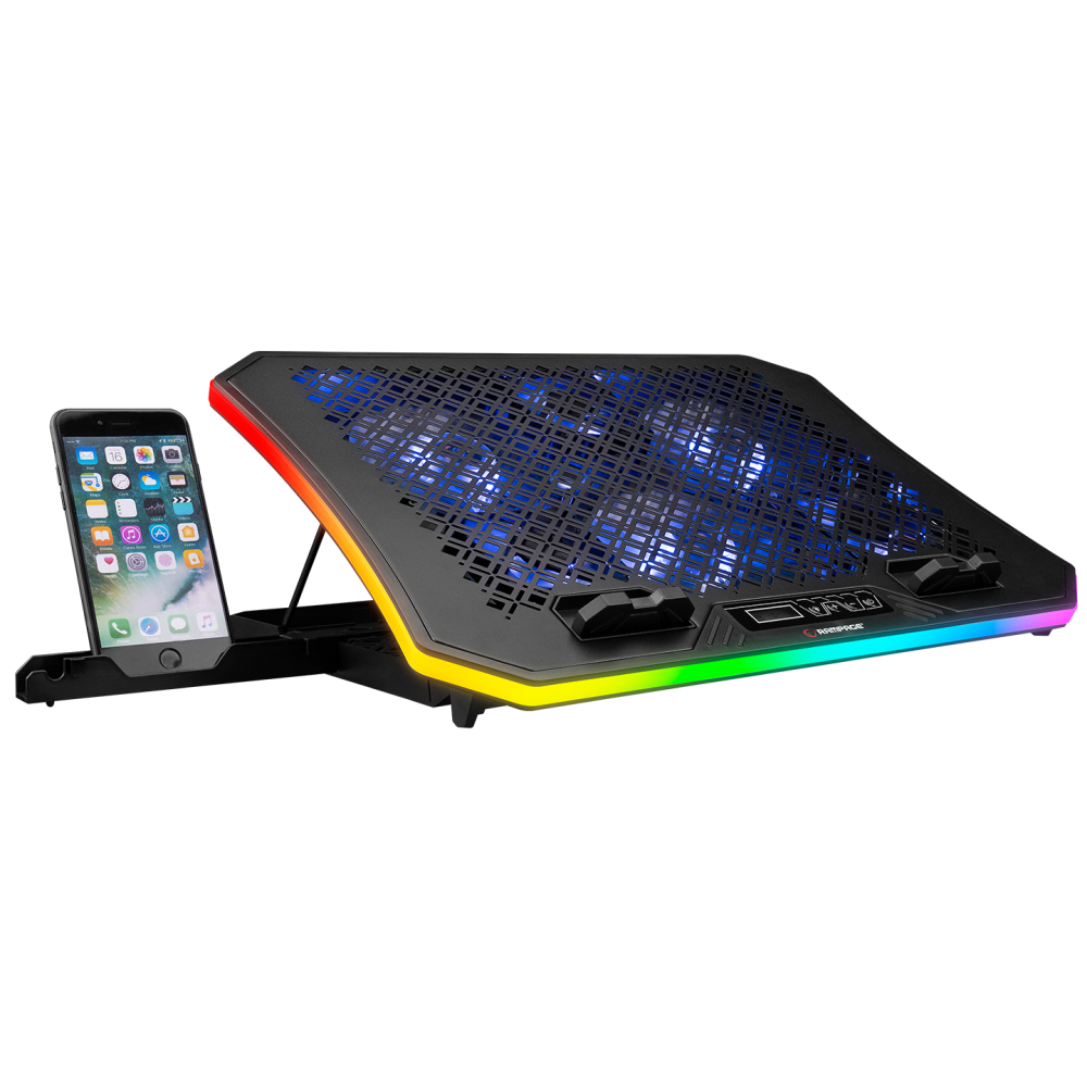 Rampage AD-RC34 METAFOR Siyah 6 Fanlı RGB Işıklı 10-19 Notebook Soğutucu Stand