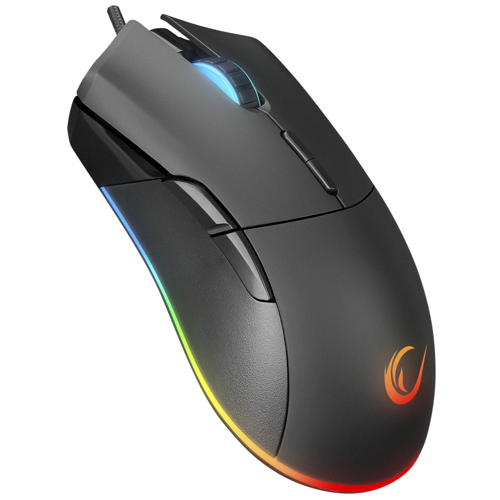 Rampage SMX-R21 COMPACT Usb Siyah RGB Işıklı+Macro 7200dpi / 1000hz Gaming Oyuncu Mouse