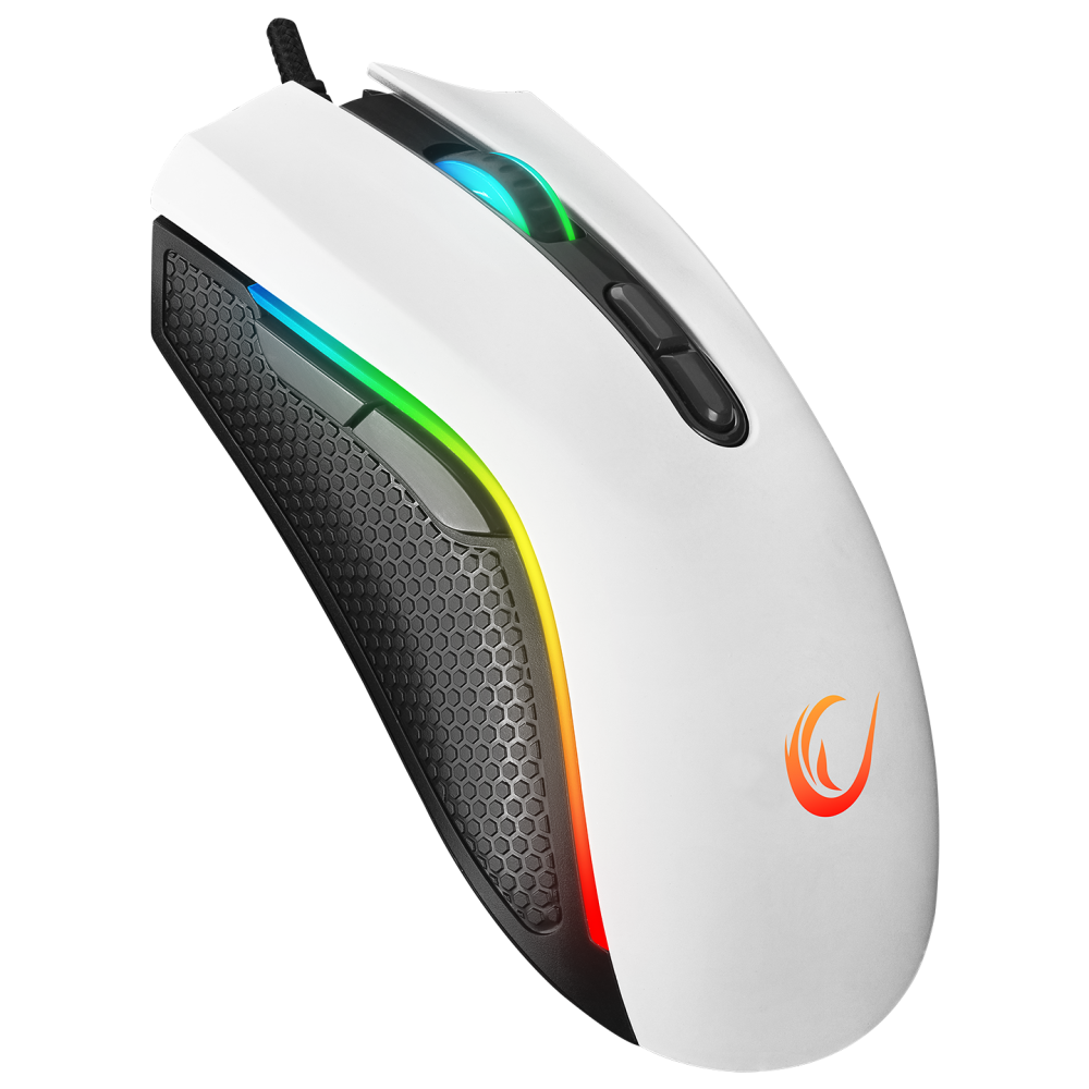 Rampage SMX-R44 Makrolu Beyaz 6400dpi RGB Ledli Gaming Oyuncu Mouse