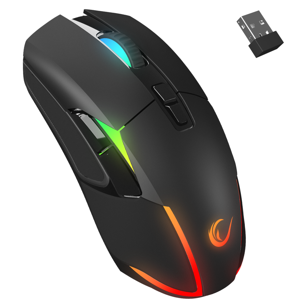 Rampage NOVA M4 Kablosuz/Kablolu Siyah RGB Ledli Şarjlı Gaming Oyuncu Mouse